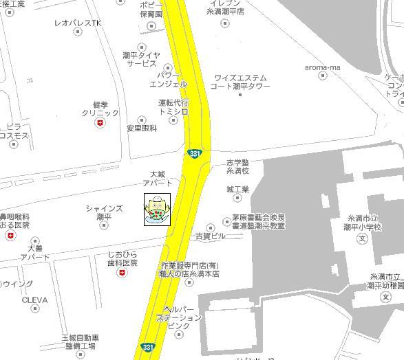 福朗まんの地図（モノクロ用）